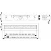 Alcaplast APZ11-850M Antivandal liniový podlahový žlab s roštem