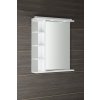 Aqualine Korin LED zrcadlo 60x70x12 cm s osvětlením zásuvkou a poličkami KO377