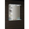 Aqualine Korin LED zrcadlo 60x70x12 cm s osvětlením zásuvkou a poličkami KO377
