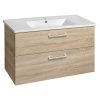 Aqualine Vega umyvadlová skříňka 98 x 60 x 43,8 cm dub platin VG903