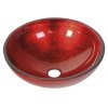 Sapho Murano Rosso Impero AL5318-63 skleněné umyvadlo kulaté 40 x 14 cm červené