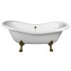 Polysan CHARLESTON volně stojící vana 188x80x71cm nohy bronz bílá 38132