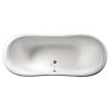 Polysan CHARLESTON volně stojící vana 188x80x71cm nohy bronz bílá 38132