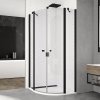 SanSwiss Ronal SOLINO Black 100 x 100 cm sprchový kout sklo Transparent SOR501000607