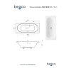 Besco VITAE SLIM 160 x 75 cm VANVITAE160SLIM+OLVPINOZ vana vč. nožiček