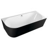 Polysan SUSSI R 160 x 70 x 49,5 cm 80219R vana volně stojící černá/bílá