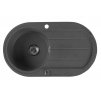 Sapho 86 x 50 cm GR1204 dřez granitový černá