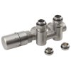 Sapho TWIN COMBI připojovací sada ventillů termostatická pro střed.připojení levý br.nerez CP5512S