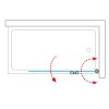 Roth TZV2 vanová zástěna 120 x 140 cm sklápěcí s otočným stěnovým systémem pravá 1200 x 1400 mm 742-120000P-00-02