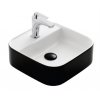 Olsen Spa NOVA umyvadlo 42 x 42 cm na desku černo/bílé OLKGNO28MUL0166