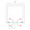 Roth Hitech Neo Line sprchové dveře 80 cm HI 2B2 08020 VPE