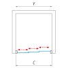 Roth Lega Line sprchové dveře 100 cm bílý rugiada 413-1000000-04-16
