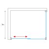 Roth Lega Line obdélníkový sprchový kout 150 x 90 x 190 cm brillant transparent LLD2/1500_LLB/900_br_tr