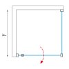 Roth Proxima Line čtvercový sprchový kout 80 x 80 x 200 cm brillant transparent PXDO1N/800_PXBN/800_br_tr