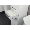 Olsen Spa Rino-B vysoká boční skříňka 35,1×31,6×152 cm 1x dvířka 1x šuplík 1x koš levá bílá OLNRINO202L
