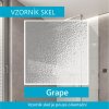 Mereo Kora Lite sprchový set čtvrtkruh 90 cm Grape a vaničky vč. sifonu bez nožiček ALU bílá CK35121ZM