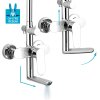 Mereo Viana nástěnná baterie 150mm s otoč. ramínkem a tyčí pro ruční a talířovou sprchu bez příslušenství mosaz chrom CBE60101S