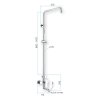 Mereo Viana nástěnná baterie 150mm s otoč. ramínkem a tyčí pro ruční a talířovou sprchu bez příslušenství mosaz chrom CBE60101S