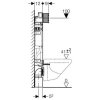 Geberit Kombifix Eco 110.302.00.5 komplet k zazdění se závěsným WC RIMLESS Ovale