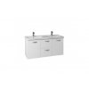 Krajcar KCP Cubito Praktik koupelnová skříňka s umyvadlem 130 x 65 x 48,5 cm bílá KCP130