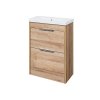 Mereo Vigo koupelnová skříňka s umyvadlem 51 x 71,8 x 39,5 cm MDF/lamino dub Riviera hnědá CN320