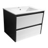 A-Interiéry Nive 80 koupelnová skříňka s keramickým umyvadlem bílá/antracit