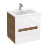 A-Interiéry Lutecia W 60-2Z koupelnová skříňka s keramickým umyvadlem bílá/dub
