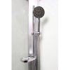 Mereo sprchový box čtvrtkruh 80 cm zadní stěny bílé litá vanička bez stříšky sklo Point ALU satin CK35172KMW