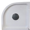 Mereo sprchový box čtvrtkruh 80 cm zadní stěny bílé SMC vanička se stříškou sklo Point ALU satin CK35172KBSW