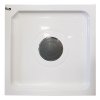 Mereo sprchový box čtvercový 80 cm zadní stěny bílé litá vanička se stříškou sklo Point ALU satin CK34172KMSW