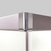 Mereo sprchový box čtvercový 90 cm zadní stěny bílé litá vanička bez stříšky sklo Point ALU satin CK34122KMW
