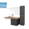 Mereo Ponte koupelnová skříňka nízká 61 x 53 x 53 cm 2 zásuvky antracit CN230S