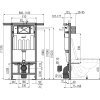 Alcaplast AM102/1120 Jádromodul komplet do bytových jader se závěsným WC Creavit TERRA TP325 + bidet 2v1
