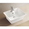 Aqualine PRIORI keramické umyvadlo na desku 49,5 x 41,5 cm s přepadem bílá 49411