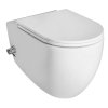 Isvea Infinity závěsná WC mísa 36,5 x 53 cm Rimless integrovaný ventil a bidet. sprška bílá 10NFS1001I