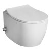 Isvea Sentimenti závěsná WC mísa 36 x 51 cm Rimless integrovaný ventil a bidet. sprška bílá 10ARS1010