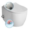 Isvea Sentimenti závěsná WC mísa 36 x 51 cm Rimless integrovaný ventil a bidet. sprška bílá 10ARS1010