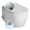 Isvea Sentimenti závěsná WC mísa 36 x 51 cm Rimless integrovaný ventil a bidet. sprška bílá 10ARS1010