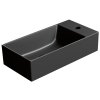 GSI KUBE X keramické umyvadlo 50 x 25 cm pravé/levé bez přepadu černá mat 9486126