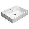 GSI KUBE X keramické umyvadlo 60 x 47 cm rektifikovaná verze s přepadem Extra Glaze bílá 94319111