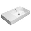 GIS KUBE X keramické umyvadlo 80 x 47 cm s odkládací plochou vlevo s přepadem Extra Glaze bílá 9457111