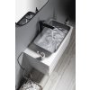 Sapho INFRANE betonové umyvadlo na desku včetně výpust 57 x 37 cm bez výpusti granit černá AR464