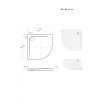 Besco Asco sprchová vanička 80 x 80 cm čtvrtkruh litý mramor bílá VANKASCO80