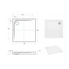 Besco Acro sprchová vanička 90 x 90 cm čtvercová litý mramor bílá VANKACRO90