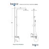 Besco Aspira nástěnný sprchový a vanový set barva chrom BABPANCH