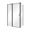 Besco Exo-ch pevná boční stěna 80 x 190 cm černá barva sklo čiré BCEXOCH80BC