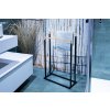 Olsen Spa stojací věšák na ručníky ocel černý KD02061807