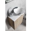 Sapho MINOR deska pod umývátko 40 x 22 cm baterie vpravo litý mramor bílá MR405