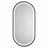 Olsen Spa Erfurt Black koupelnové zrcadlo 400 x 800 mm LED osvětlení barva černá OLNZERF4080B