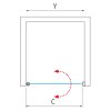 Roth Cariba Line sprchové dveře do niky 90 x 202 cm jednokřídlé brillant transparent CI PIV 090200 VPE